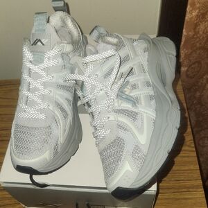Men's White and Gray Athletic Sneakers
